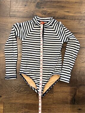 Crewcuts Navy & White Striped Long-Sleeve Kids Rashguard